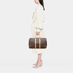 Pre Owned Louis Vuitton Brown Coated Canvas Monogram Keepall 45