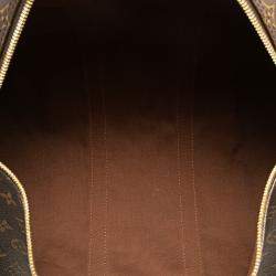Pre Owned Louis Vuitton Brown Coated Canvas Monogram Keepall 45