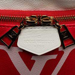 Pre Owned Louis Vuitton Red Monogram Giant Bumbag