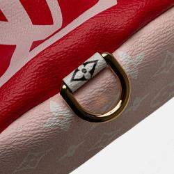 Pre Owned Louis Vuitton Red Monogram Giant Bumbag