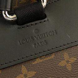 Pre Owned Louis Vuitton Monogram Macassar Christopher Backpack MM