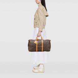 Pre Owned Louis Vuitton Monogram Keepall Bandouliere 50