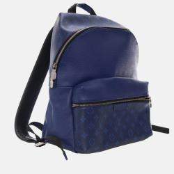 Pre Owned Louis Vuitton Blue Monogram Taigarama Discovery Backpack