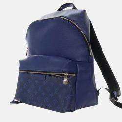 Pre Owned Louis Vuitton Blue Monogram Taigarama Discovery Backpack