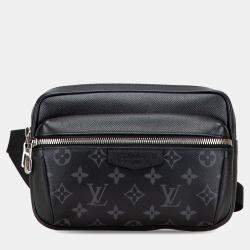 Pre Owned Louis Vuitton Black Monogram Taigarama Outdoor Bumbag