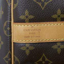 Pre Owned Louis Vuitton Brown Monogram Keepall Bandouliere 55