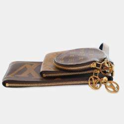 Pre Owned Louis Vuitton Monogram Reverse Giant Trio Pouch