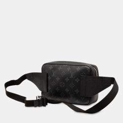 Pre Owned Louis Vuitton Black Monogram Taigarama Outdoor Bumbag