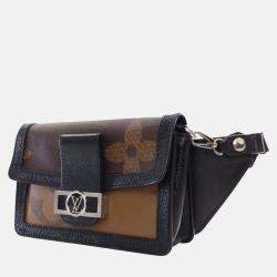 Pre Owned Louis Vuitton Brown Monogram Giant Reverse Dauphine