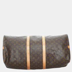 Pre Owned Louis Vuitton Brown Monogram Keepall Bandouliere 55