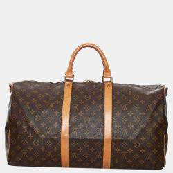 Pre Owned Louis Vuitton Brown Monogram Keepall Bandouliere 50