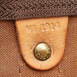 Pre Owned Louis Vuitton Brown Monogram Keepall Bandouliere 50