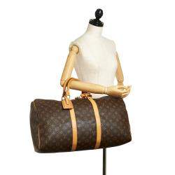 Pre Owned Louis Vuitton Brown Monogram Keepall 50