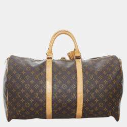 Pre Owned Louis Vuitton Brown Monogram Keepall 50