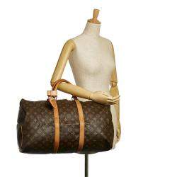 Pre Owned Louis Vuitton Brown Monogram Keepall 50