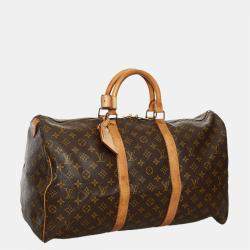 Pre Owned Louis Vuitton Brown Monogram Keepall 50