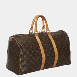 Pre Owned Louis Vuitton Brown Monogram Keepall 45