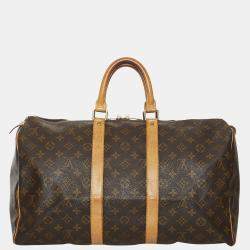 Pre Owned Louis Vuitton Brown Monogram Keepall 45