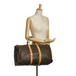 Pre Owned Louis Vuitton Brown Monogram Keepall 45