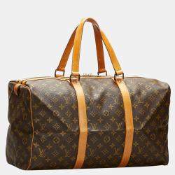 Pre Owned Louis Vuitton Brown Monogram Sac Souple 45
