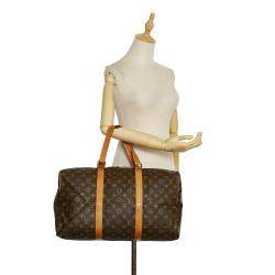 Pre Owned Louis Vuitton Brown Monogram Sac Souple 45
