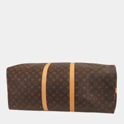 Pre Owned Louis Vuitton Brown Monogram Keepall Bandouliere 60