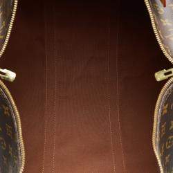 Pre Owned Louis Vuitton Brown Monogram Keepall Bandouliere 55