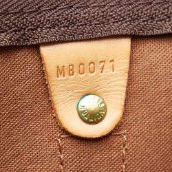 Pre Owned Louis Vuitton Brown Monogram Keepall Bandouliere 55