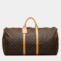 Louis Vuitton Brown Monogram Keepall Bandouliere 60