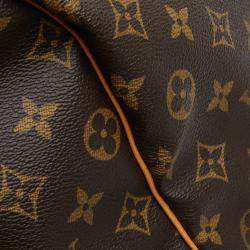 Louis Vuitton Brown Monogram Keepall Bandouliere 60