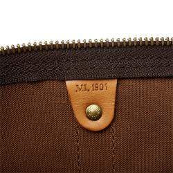 Pre Owned Louis Vuitton Brown Monogram Keepall Bandouliere 45