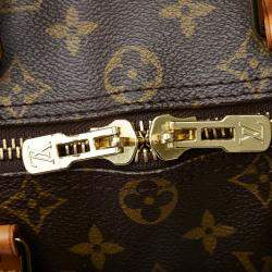 Pre Owned Louis Vuitton Brown Monogram Keepall Bandouliere 45