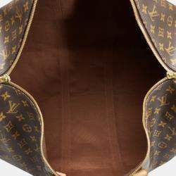 Pre Owned Louis Vuitton Brown Monogram Keepall Bandouliere 55