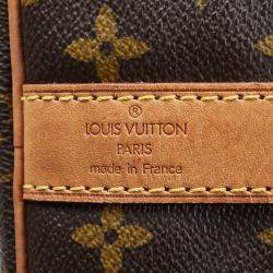 Pre Owned Louis Vuitton Brown Monogram Keepall Bandouliere 55