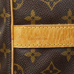 Pre Owned Louis Vuitton Brown Monogram Keepall Bandouliere 60