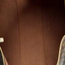 Pre Owned Louis Vuitton Brown Monogram Keepall Bandouliere 60