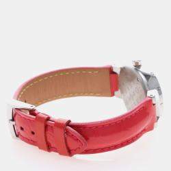 Pre Owned Louis Vuitton Tambour Q1218 Quartz Silver Stainless Steel  Women's Wristwatch 28 mm