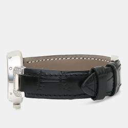 Pre Owned ساعة يد نسائية لوي فيتون تامبور فوريفر دايموند Q121P كوارتز أم اللؤلؤ ستانلس ستيل 28 مم