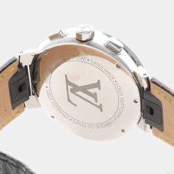 Pre Owned Louis Vuitton Tambour Q8D10 Quartz Stainless Steel Men's Wristwatch 39 mm
