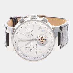Pre Owned Louis Vuitton Tambour Q8D10 Quartz Stainless Steel Men's Wristwatch 39 mm