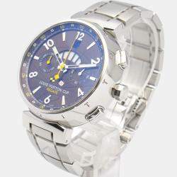 Pre Owned Louis Vuitton Tambour Q1021 Automatic Brown Stainless Steel Women's Wristwatch 43.5 mm