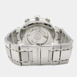 Pre Owned Louis Vuitton Tambour Q1021 Automatic Brown Stainless Steel Women's Wristwatch 43.5 mm