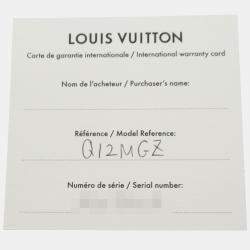 Pre Owned Louis Vuitton Tambour Q12MG Quartz Silver Stainless Steel Women's Wristwatch 28 mm