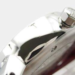 Pre Owned Louis Vuitton Tambour Q121Z Quartz Red Stainless Steel Women's Wristwatch 28 mm