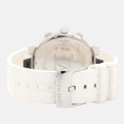 Pre Owned Louis Vuitton Tambour Moonstar Q8G01 Automatic Black Stainless Steel Women's Wristwatch 35mm