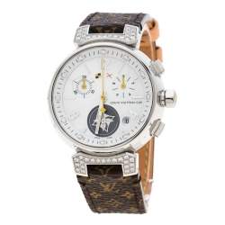 LOUIS VUITTON Tambour Lovely Cup PM Q12M0 Diamond White Shell Dial 90188476