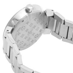 Louis Vuitton Silver White Stainless Steel Q13MJ4 Women's Wristwatch 33 mm
