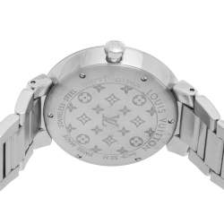 Louis Vuitton Silver White Stainless Steel Q13MJ4 Women's Wristwatch 33 mm