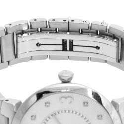 Louis Vuitton Silver White Stainless Steel Q13MJ4 Women's Wristwatch 33 mm