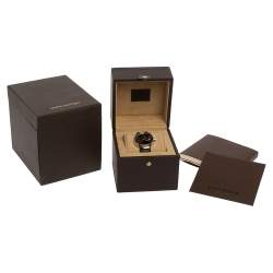 Louis Vuitton Brown Stainless Steel Monogram Leather Q1311 Women's Wristwatch 34 mm